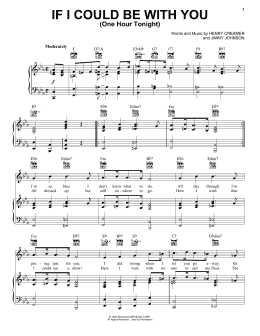 page one of If I Could Be With You (One Hour Tonight) (Piano, Vocal & Guitar Chords (Right-Hand Melody))