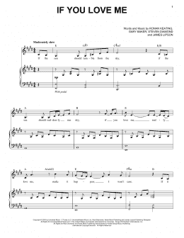 page one of If You Love Me (Piano & Vocal)