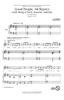 page one of Good People, All Rejoice (with Bring a Torch, Jeanette, Isabella) (SATB Choir)