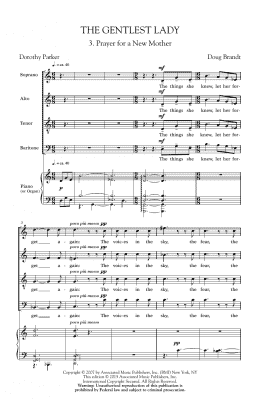 page one of Prayer For A New Mother (SATB Choir)