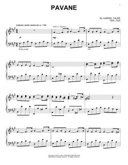 page one of Pavane (Piano Solo)