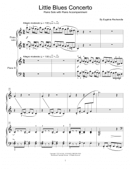 page one of Little Blues Concerto (Piano Duet)