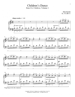 page one of Children's Dance (Piano Solo)