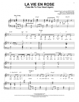 page one of La Vie En Rose (Take Me To Your Heart Again) (Piano & Vocal)