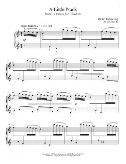 page one of A Little Prank (Piano Solo)