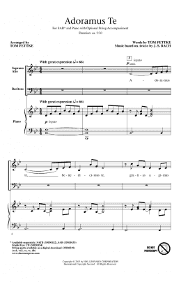 page one of Adoramus Te (SAB Choir)