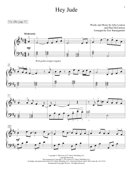 page one of Hey Jude (arr. Eric Baumgartner) (Educational Piano)