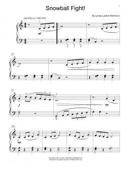 page one of Snowball Fight! (Educational Piano)