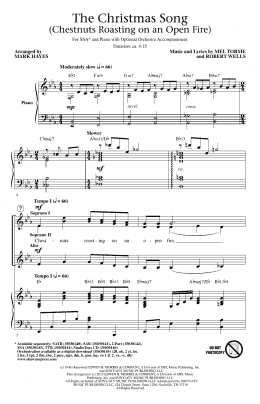 page one of The Christmas Song (Chestnuts Roasting On An Open Fire) (SSA Choir)