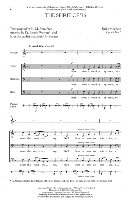 page one of The Spirit of '76 (TBB Choir)