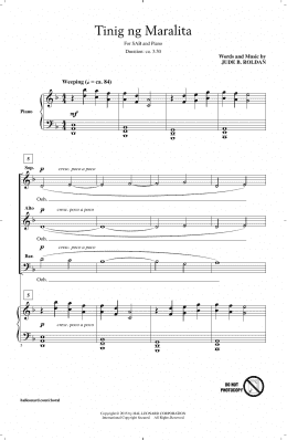 page one of Tinig Ng Maralita (SAB Choir)
