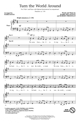 page one of Turn The World Around (arr. Mark Hayes) (2-Part Choir)