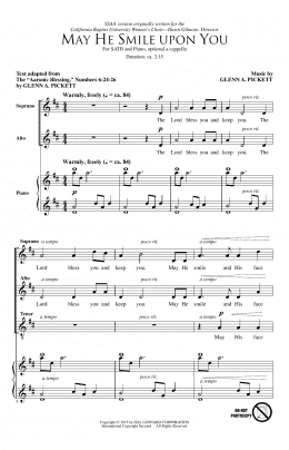 page one of May He Smile Upon You (SATB Choir)