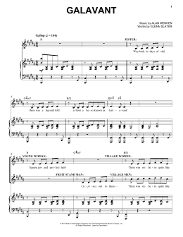 page one of Galavant (Piano & Vocal)