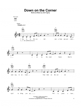 page one of Down On The Corner (Ukulele)