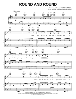 page one of Round And Round (Piano, Vocal & Guitar Chords (Right-Hand Melody))