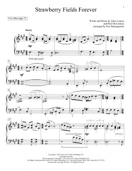 page one of Strawberry Fields Forever (Educational Piano)