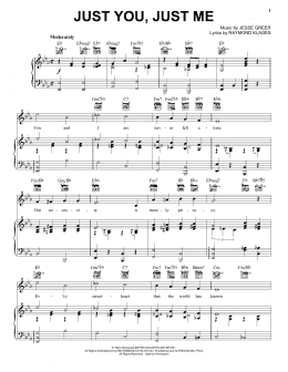 page one of Just You, Just Me (Piano, Vocal & Guitar Chords (Right-Hand Melody))