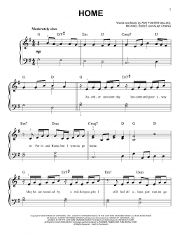 page one of Home (Very Easy Piano)