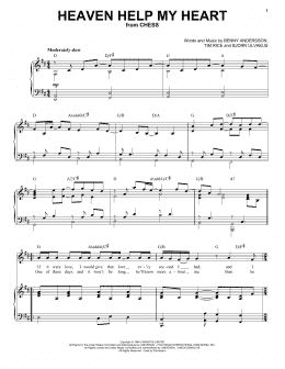 page one of Heaven Help My Heart (from Chess) (Piano & Vocal)