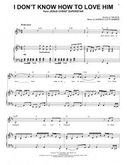page one of I Don't Know How To Love Him (from Jesus Christ Superstar) (Piano & Vocal)