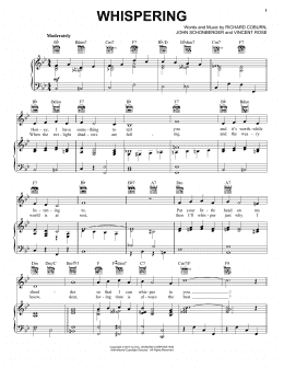 page one of Whispering (Piano, Vocal & Guitar Chords (Right-Hand Melody))