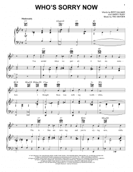 page one of Who's Sorry Now (Piano, Vocal & Guitar Chords (Right-Hand Melody))