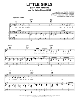 page one of Little Girls (2014 Film Version) (Piano, Vocal & Guitar Chords (Right-Hand Melody))