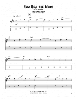 page one of How High The Moon (Solo Guitar)