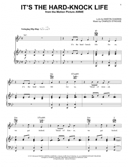 page one of It's The Hard-Knock Life (Piano, Vocal & Guitar Chords (Right-Hand Melody))