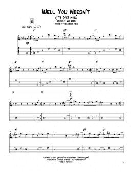 page one of Well You Needn't (It's Over Now) (Solo Guitar)