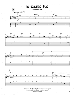 page one of In Walked Bud (Solo Guitar)