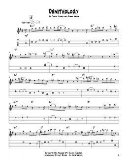 page one of Ornithology (Solo Guitar)