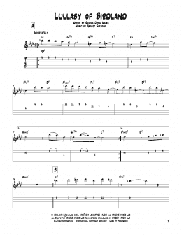 page one of Lullaby Of Birdland (Solo Guitar)