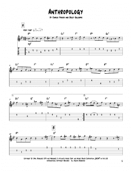 page one of Anthropology (Solo Guitar)