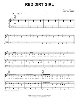 page one of Red Dirt Girl (Piano, Vocal & Guitar Chords (Right-Hand Melody))