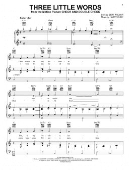 page one of Three Little Words (Piano, Vocal & Guitar Chords (Right-Hand Melody))
