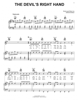 page one of The Devil's Right Hand (Piano, Vocal & Guitar Chords (Right-Hand Melody))