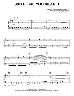 page one of Smile Like You Mean It (Piano, Vocal & Guitar Chords (Right-Hand Melody))