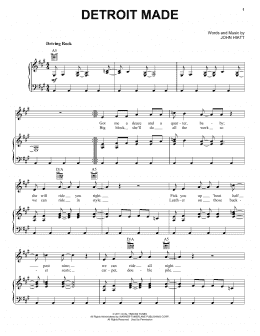 page one of Detroit Made (Piano, Vocal & Guitar Chords (Right-Hand Melody))