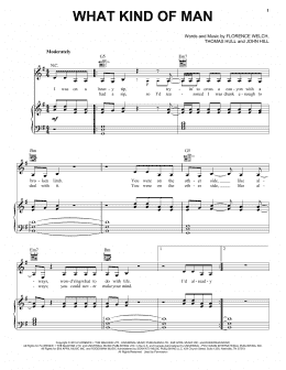 page one of What Kind Of Man (Piano, Vocal & Guitar Chords (Right-Hand Melody))