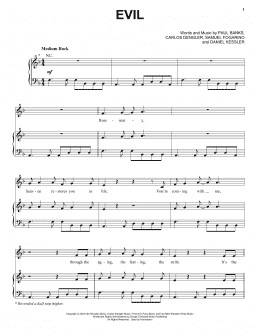 page one of Evil (Piano, Vocal & Guitar Chords (Right-Hand Melody))