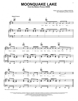 page one of Moonquake Lake (Piano, Vocal & Guitar Chords (Right-Hand Melody))
