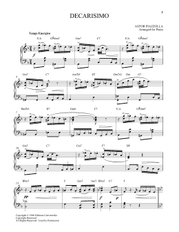 page one of Decarisimo (Piano Solo)