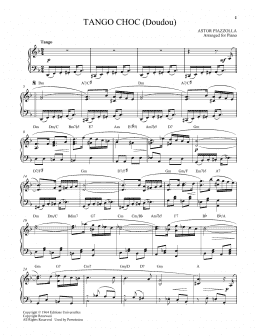 page one of Tango choc (Doudou) (Piano Solo)