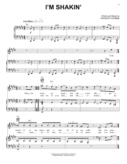 page one of I'm Shakin' (Piano, Vocal & Guitar Chords (Right-Hand Melody))
