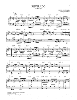 page one of Revirado (Piano Solo)