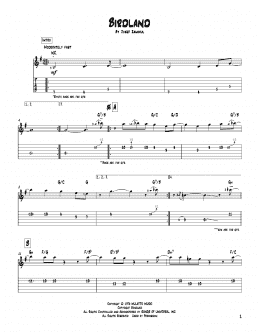 page one of Birdland (Solo Guitar)