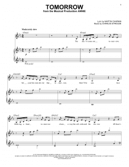 page one of Tomorrow (Piano & Vocal)
