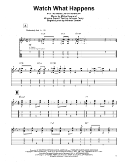page one of Watch What Happens (Guitar Tab (Single Guitar))